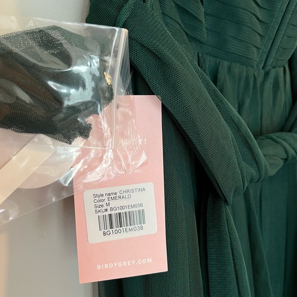 *NWT* Birdy Grey Christina Convertible Dress in Tulle Emerald Green Size M - Picture 16 of 17